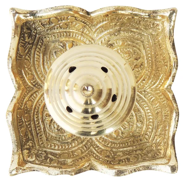 Brass_God_Temple_Agardan,_Agarbatti_Stand_Plate_Square_-_2.3x2.3x1.7_inch_(Z205_C)_-_Pack_of_2