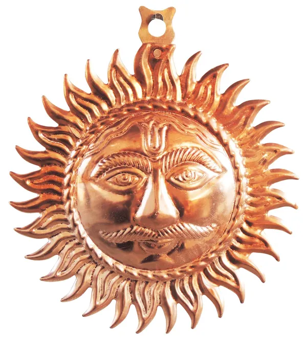 Copper_Showpiece_Wall_Hanging_Sun_-_6x0.5x7_inch_(Z219_E)