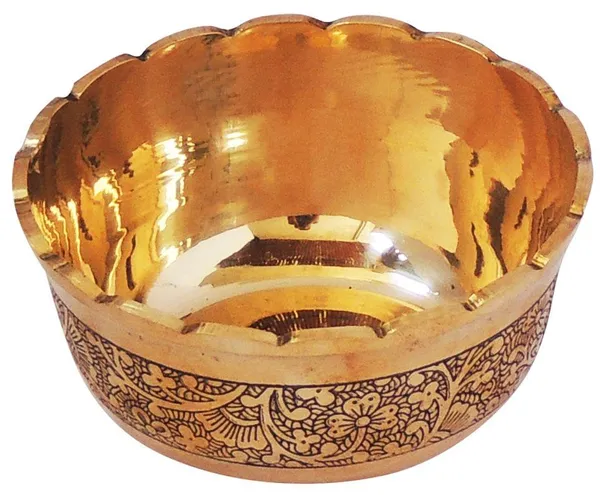 Brass_Bowl_Katori_Flower_Design_-_4x4x2_inch_(Z275_A)