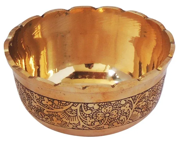 Brass_Bowl_Katori_Flower_Design_-_4x4x2_inch_(Z275_A)