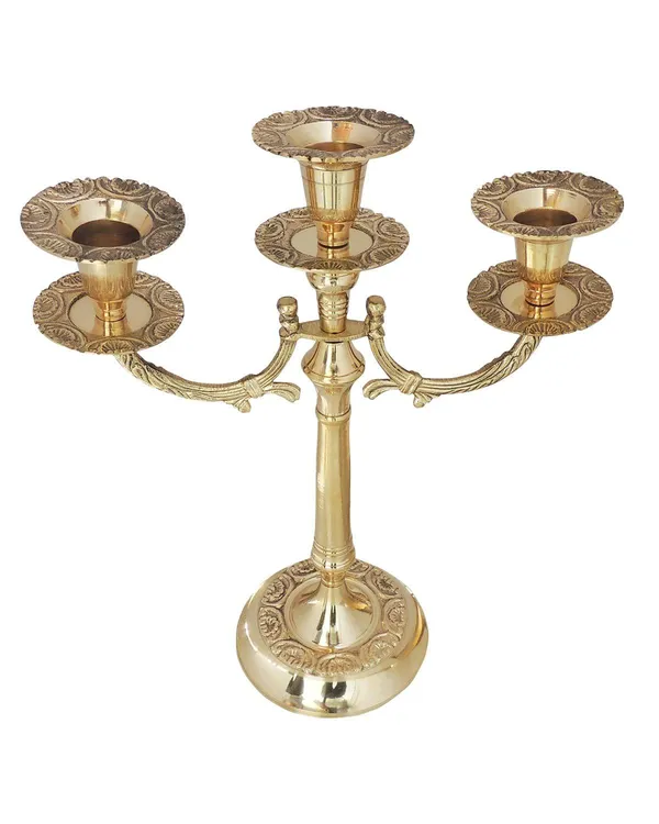 Brass_Candle_Stand_-9.5x4.5x12_Inches_(Z285_C)