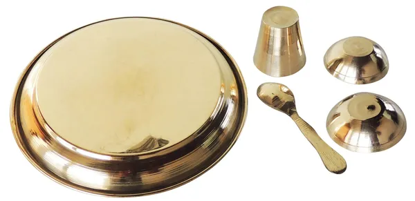 Brass_Laddu_Gopal_Thali_Set_-_4.5x4.5x1.1_inch_(Z461_D)_-_Pack_of_2