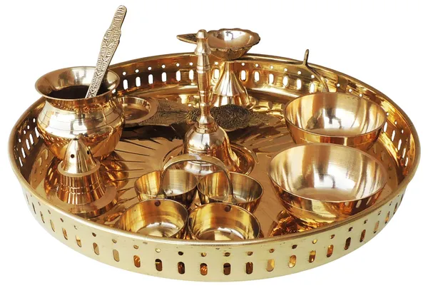 Brass_Puja_Thali_Set_With_Multiple_Items_-_9.8x9.8x1.4_inch_(Z476_C)