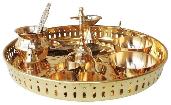 Brass_Puja_Thali_Set_With_Multiple_Items_-_9.8x9.8x1.4_inch_(Z476_C)