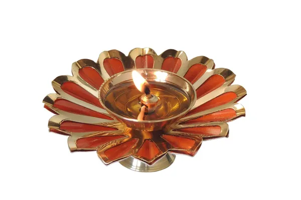 Iron_&_Brass_Deepak_Colour_Orange_4_inch_-4x4x1.5_Inches_(Z517_O)_-_Pack_of_2