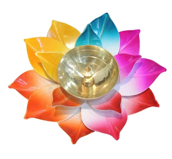 Brass_decorative_colourful_Deepak_-4x4x1.2_Inch_(Z567_C)_-_Pack_of_2