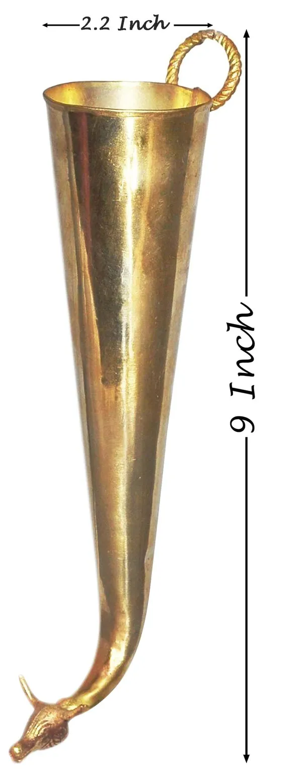 Brass_Gaumukhi_Shringi_For_Abhishek_[200_ml]_-_9x2.2x2.2_Inch_(Z568_B)