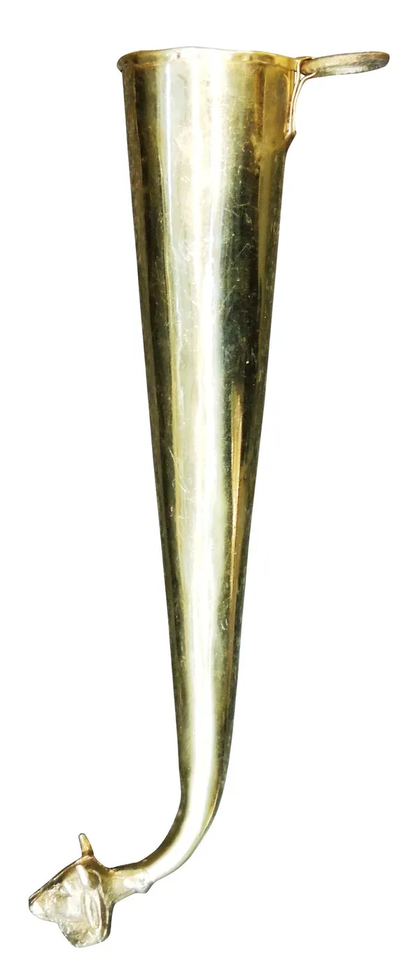 Brass_Gaumukhi_Shringi_For_Abhishek_-_11.5x2x2_Inch_(Z568_D)