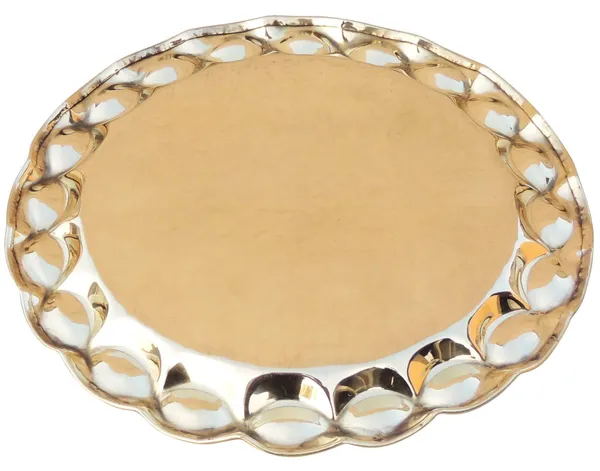 Brass_Plate_With_Flower_Design_-_9.5x9.5x0.5_Inch_(Z587_C)