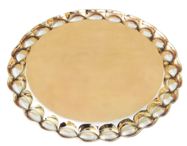 Brass_Plate_With_Flower_Design_-_11x11x0.5_Inch_(Z587_D)