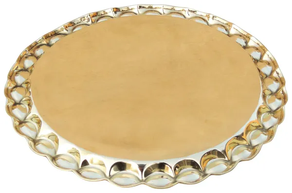 Brass_Plate_With_Flower_Design_-_13x13x0.5_Inch_(Z587_E)