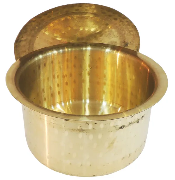 Brass_Kitchen_Purpose_Bhagona_With_Lid,_Capacity_:_4_Liter_-_10x10x5.5_Inch_(Z637_E)