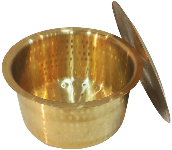 Brass_Kitchen_Purpose_Bhagona_With_Lid,_Capacity_:_5.5_Liter_-_11x11x6_Inch_(Z637_G)