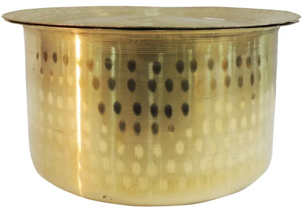 Brass_Kitchen_Purpose_Bhagona_With_Lid,_Capacity_:_5.5_Liter_-_11x11x6_Inch_(Z637_G)