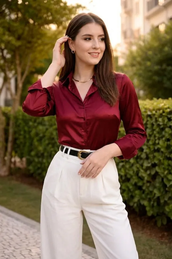 Liza_Femme_Women_Mehroon_Comfort_Formal_Satin_Shirt