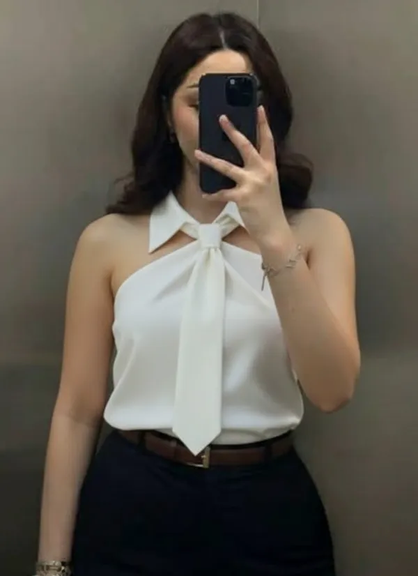 Liza_Femme_CEO_Chic_Tie-Neck_Halter_Top