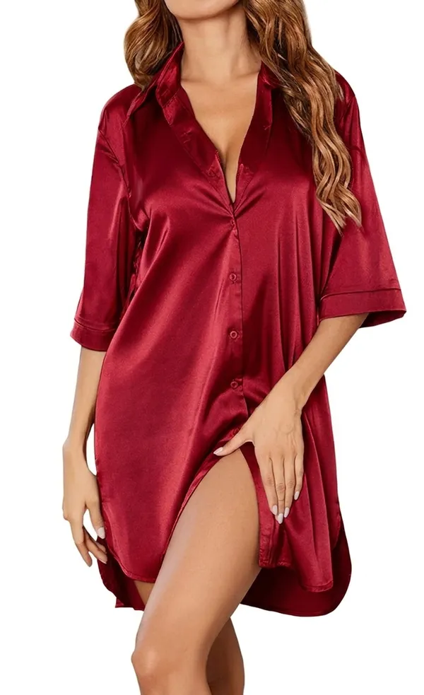 Liza_Femme_Golden_Casual_Loose__Silky_Sexy_Shirt_Home_Style_Comfortable