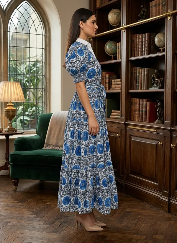 Liza_femme_Women_Indigo_Bloom_Crepe_Maxi_Dress