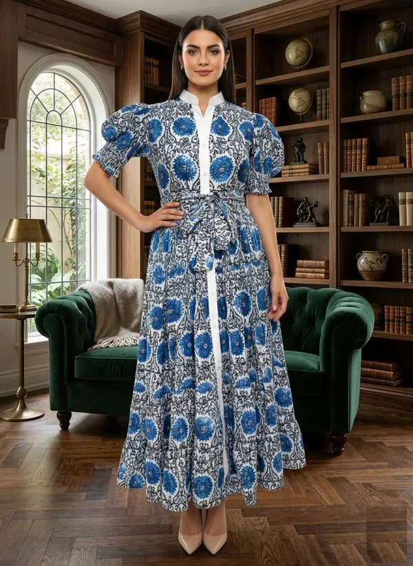 Liza_femme_Women_Indigo_Bloom_Crepe_Maxi_Dress