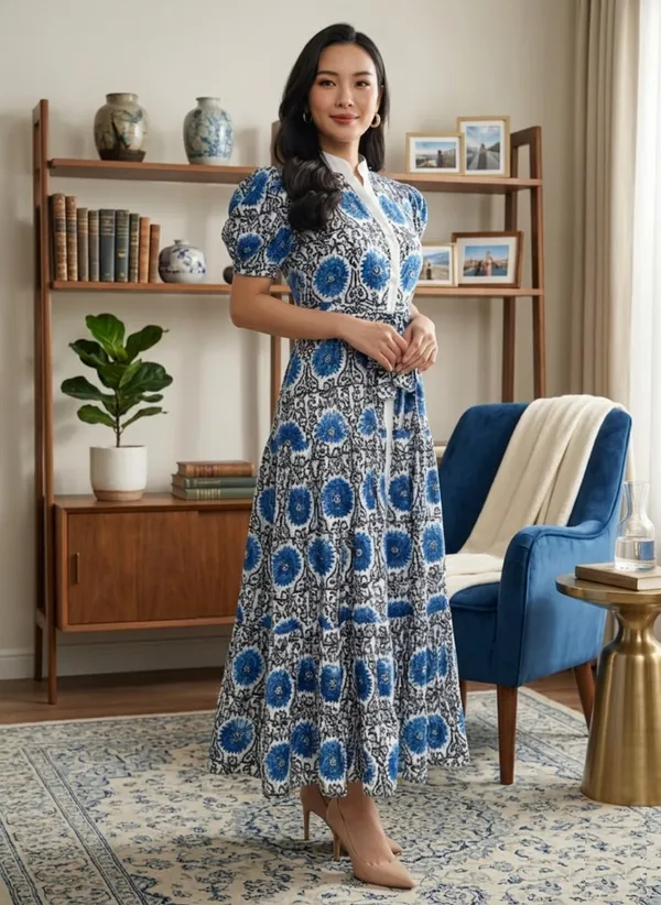 Liza_femme_Women_Indigo_Bloom_Crepe_Maxi_Dress