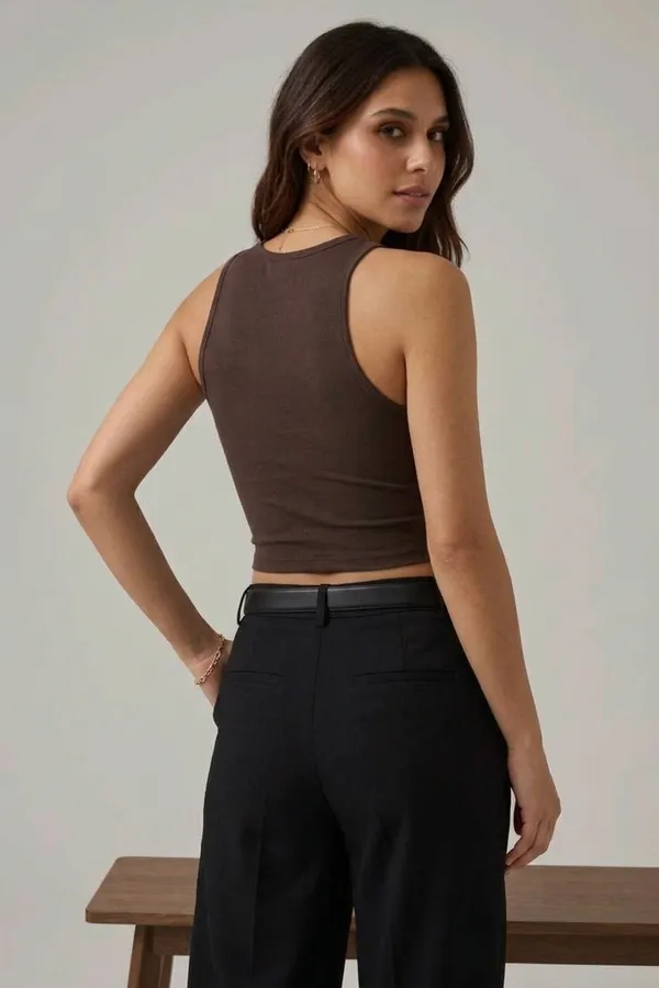 Liza_Femme_Micro_Modal__Fabric_Ultra_Breathable_Coffee_Crop_Tank_Top