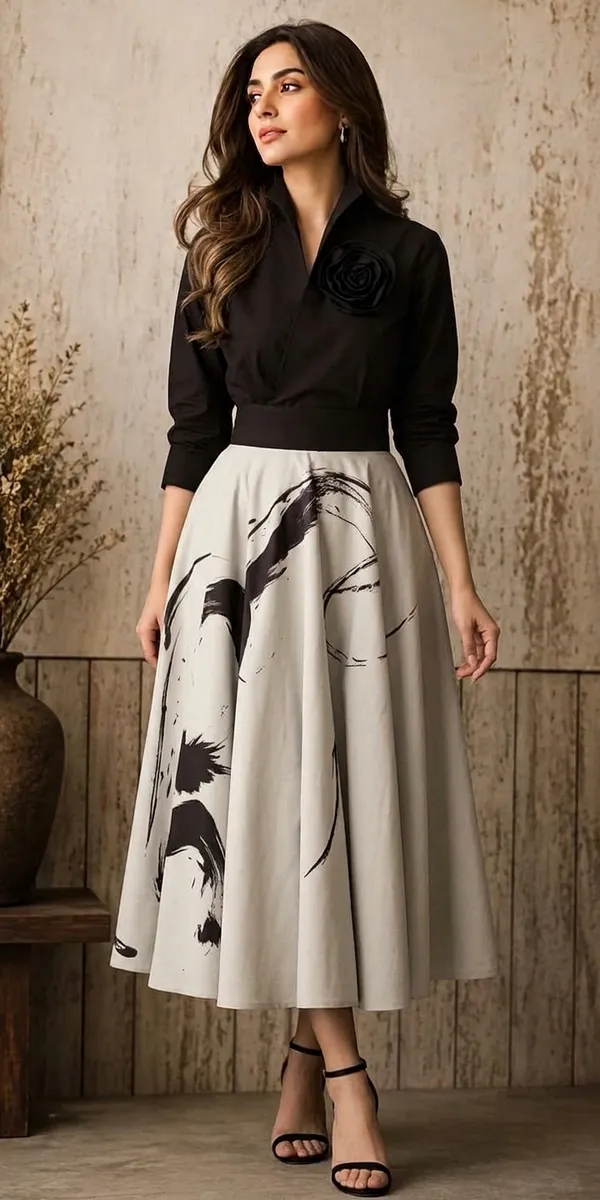 Liza_Femme_Modern_Art_Abstract_Print_A-line_Maxi_Skirt_Two-piece_Set