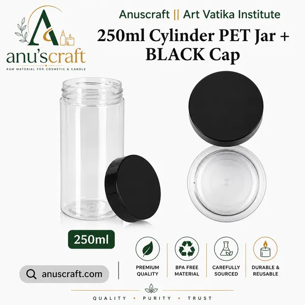 300ml_Round_PET_Jar_+_53mm_BLACK_Cap