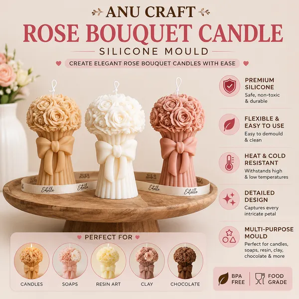 Rose_Bouquet_Flower_Knot_Silicone_Candle_Mould