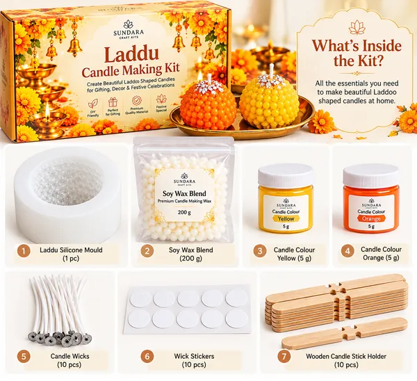 SUNDARA_Laddu_Candle_Making_Kit_–_DIY_Festive_Candle_Craft_Kit_for_Home_Décor,_Creative_Hobbies_&_Gifting