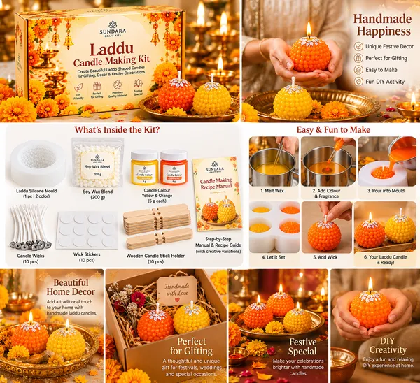 SUNDARA_Laddu_Candle_Making_Kit_–_DIY_Festive_Candle_Craft_Kit_for_Home_Décor,_Creative_Hobbies_&_Gifting