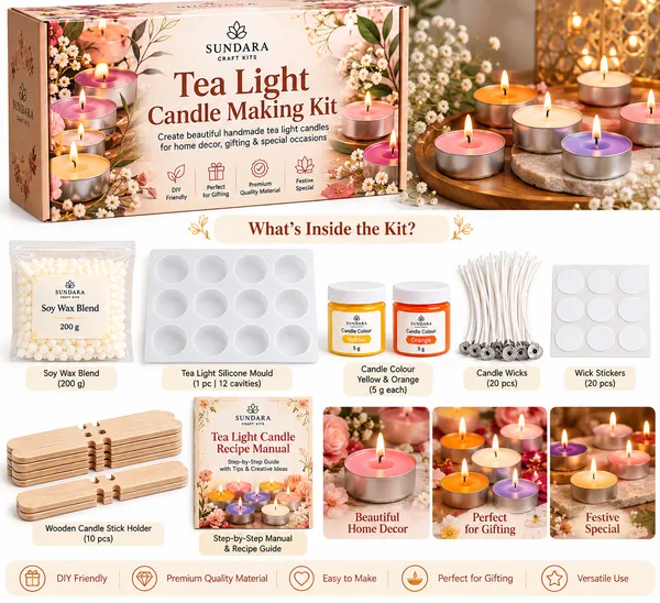 SUNDARA_Tea_Light_Candle_Making_Kit_–_A_Creative_Hobby_&_Perfect_Gift_for_Kids_and_Families