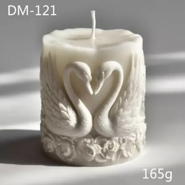 Silicon_Mold_Candle_3D_Swan_Heart_Pillar