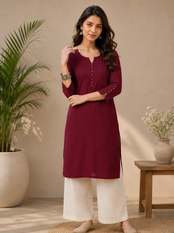 Maroon_Straight_Kurta_for_Women