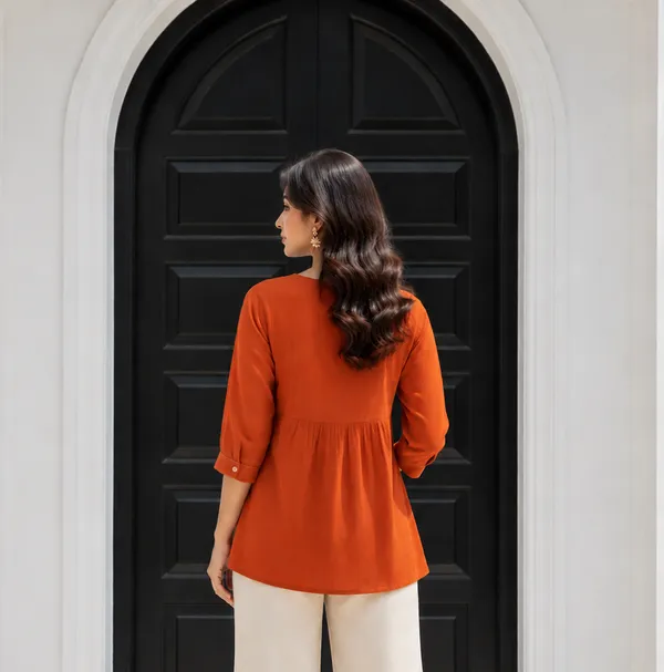 Orange_Embroidered_Peplum_Kurta_for_Women