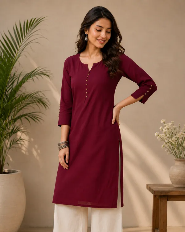 Maroon_Straight_Kurta_for_Women