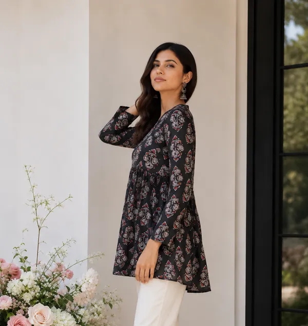 Black_Printed_Flared_Kurti_for_Women