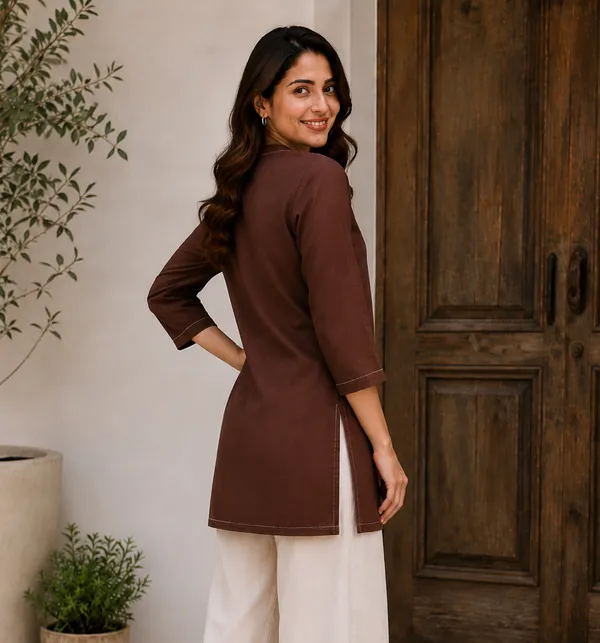Brown_Embroidered_Straight_Kurta_for_Women