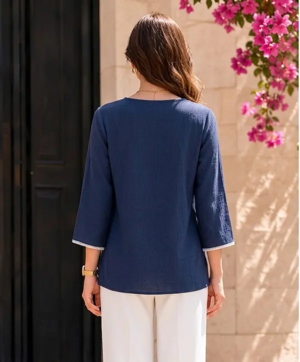 Green_Relaxed_Fit_Tunic_Top_for_Women