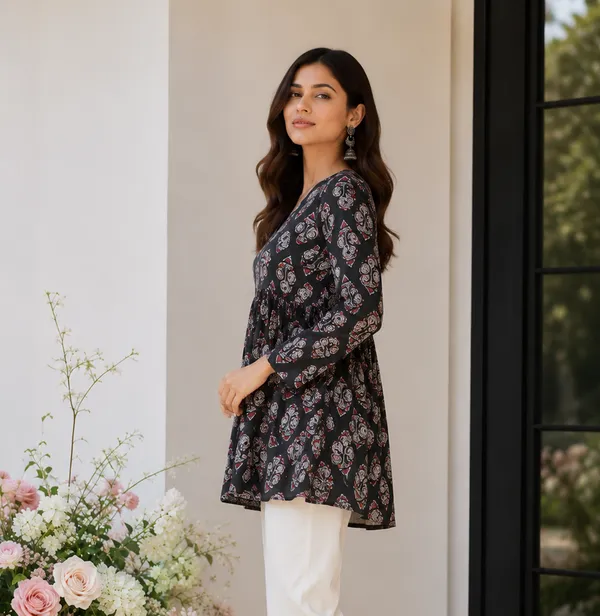 Black_Printed_Flared_Kurti_for_Women