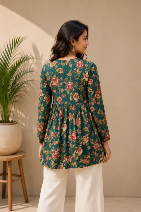 Green_Floral_Print_Flared_Kurta_for_Women