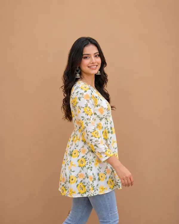 White_Floral_Peplum_Top_for_Women