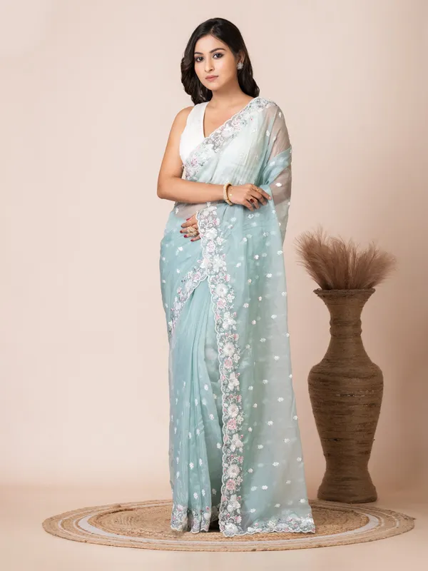 Light_Blue_Tissue_Organza_Floral_Embroidered_Saree_For_Women