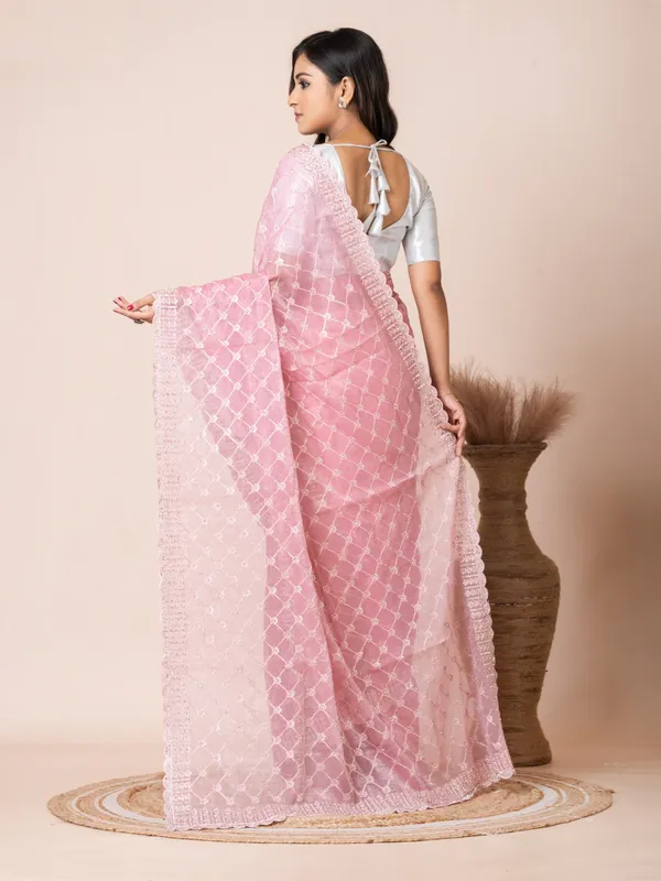 Pink_Tissue_Organza_Embroidered_Saree_For_Women