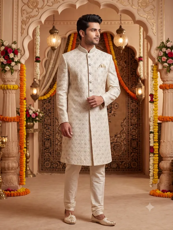 Ivory_Brocade_Embroidered_Sherwani_for_Men