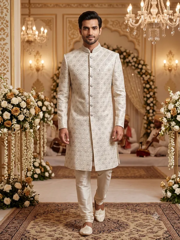 Ivory_Brocade_Embroidered_Sherwani_for_Men