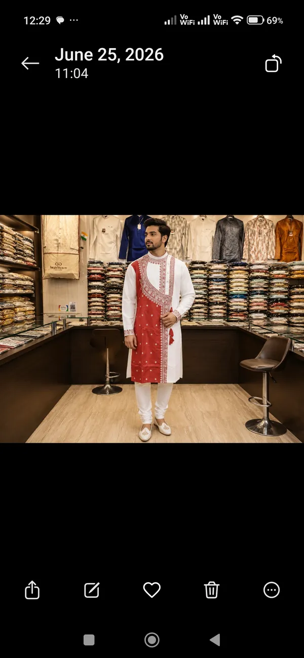 Red_White_Printed_Kurta_Set_for_Men