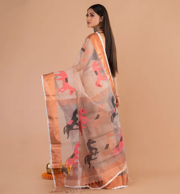 Peach_Printed_Saree_for_Women
