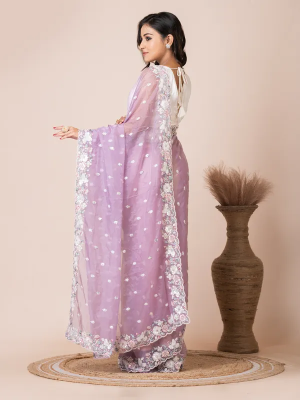 Opulent_Lavender_Tissue_Saree