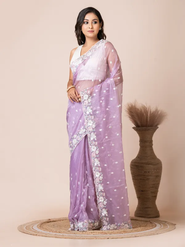 Opulent_Lavender_Tissue_Saree