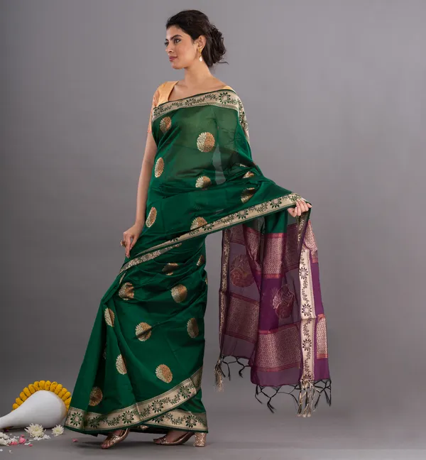 Green_Printed_Saree_for_Women